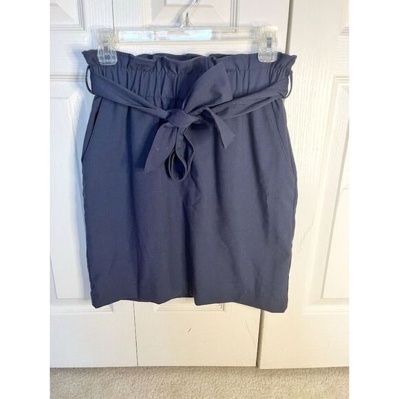 H&M Mini Length Elastic Waist Pocket Belted Unlined Skirt - Picture 1 of 8